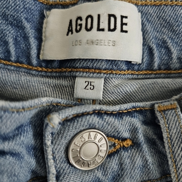 AGOLDE High-Rise Stovepipe Jeans Blue Size 25 - Picture 4 of 4